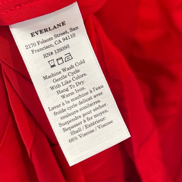 Everlane Red The City Stripe Ruched Dress - Picture 13 of 15